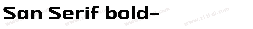 San Serif bold字体转换